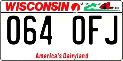 WI license plate 064OFJ
