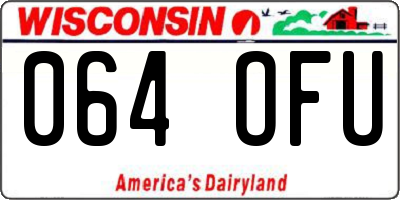 WI license plate 064OFU