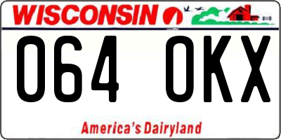 WI license plate 064OKX