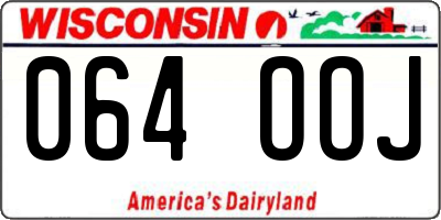 WI license plate 064OOJ