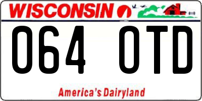 WI license plate 064OTD