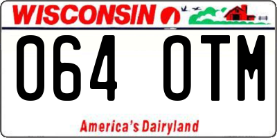WI license plate 064OTM