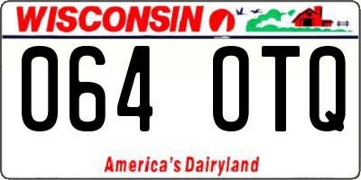 WI license plate 064OTQ