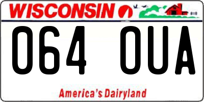WI license plate 064OUA