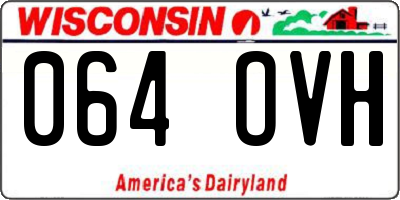 WI license plate 064OVH
