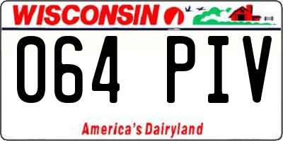 WI license plate 064PIV