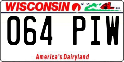 WI license plate 064PIW