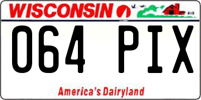 WI license plate 064PIX