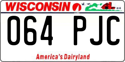 WI license plate 064PJC
