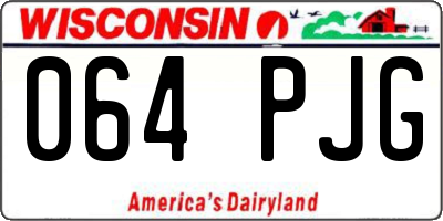 WI license plate 064PJG