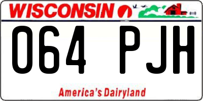 WI license plate 064PJH