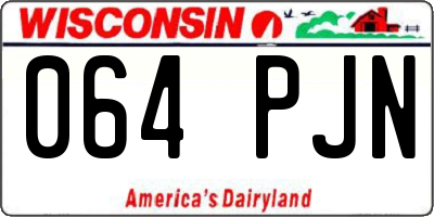 WI license plate 064PJN