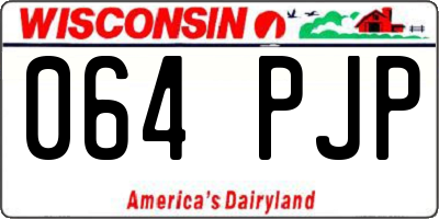 WI license plate 064PJP