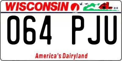 WI license plate 064PJU