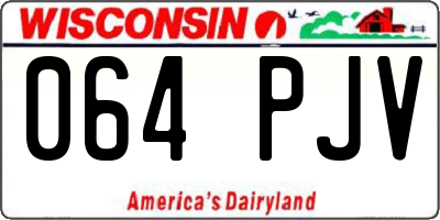 WI license plate 064PJV