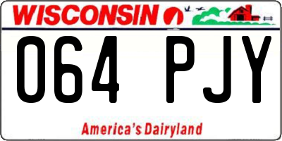 WI license plate 064PJY