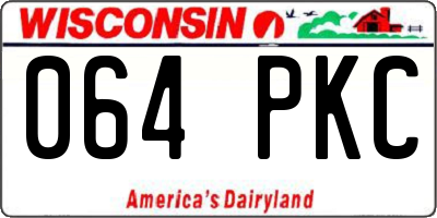WI license plate 064PKC