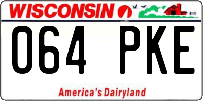 WI license plate 064PKE