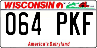WI license plate 064PKF