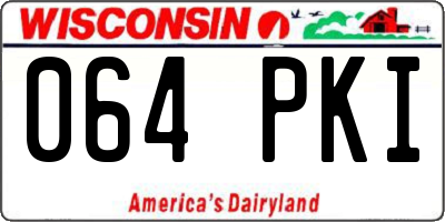 WI license plate 064PKI