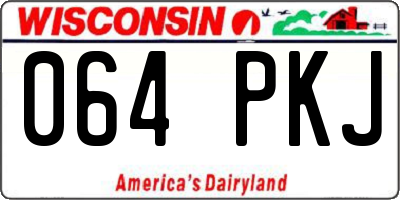 WI license plate 064PKJ