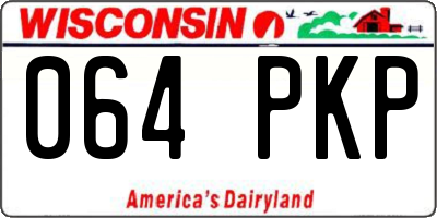 WI license plate 064PKP