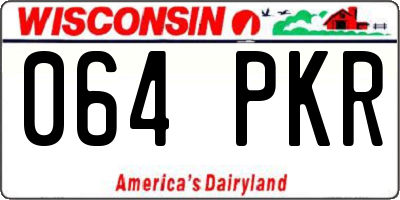 WI license plate 064PKR