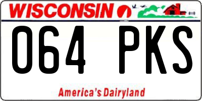 WI license plate 064PKS