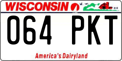 WI license plate 064PKT