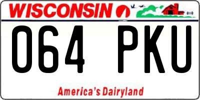 WI license plate 064PKU