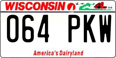 WI license plate 064PKW