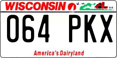 WI license plate 064PKX