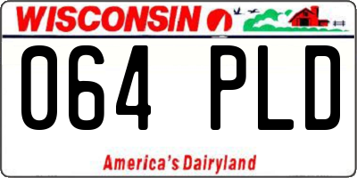WI license plate 064PLD