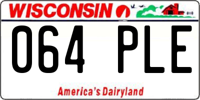 WI license plate 064PLE