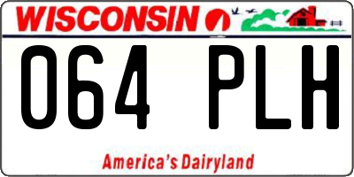 WI license plate 064PLH