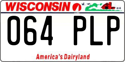 WI license plate 064PLP