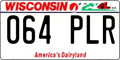 WI license plate 064PLR