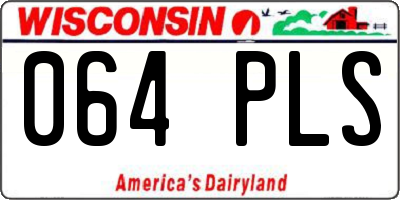 WI license plate 064PLS