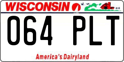 WI license plate 064PLT