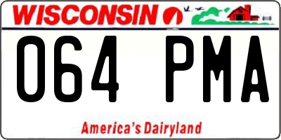 WI license plate 064PMA