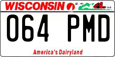 WI license plate 064PMD