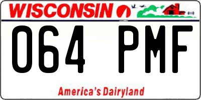 WI license plate 064PMF