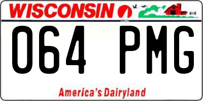 WI license plate 064PMG