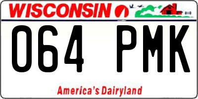 WI license plate 064PMK