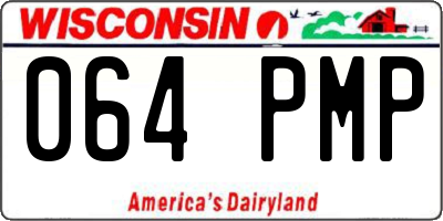 WI license plate 064PMP