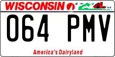 WI license plate 064PMV