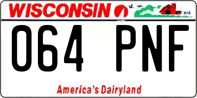 WI license plate 064PNF