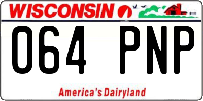 WI license plate 064PNP