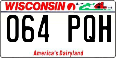 WI license plate 064PQH