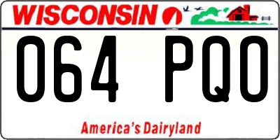WI license plate 064PQO